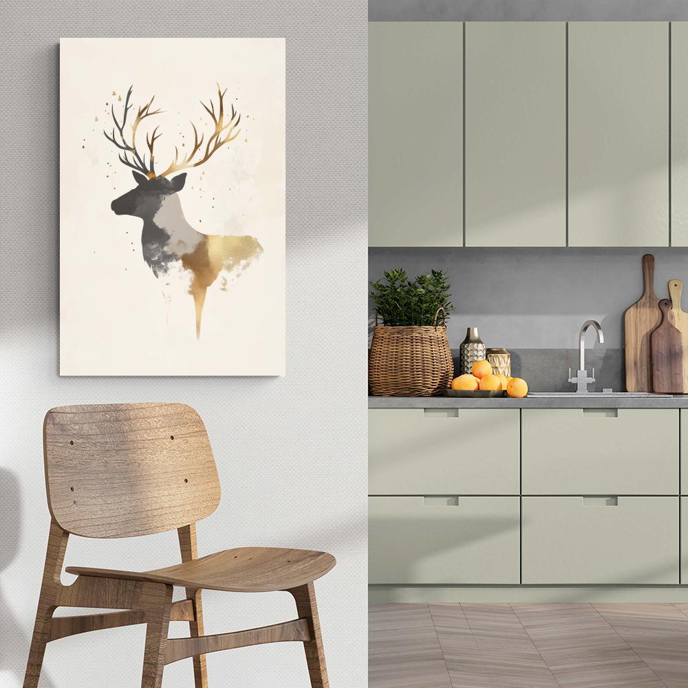 Silhouette de Renne dans un intérieur