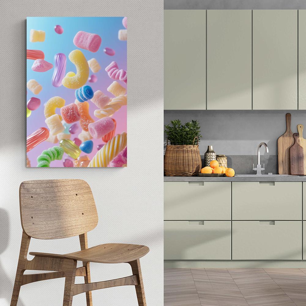 Bonbons gélifiés dans un intérieur