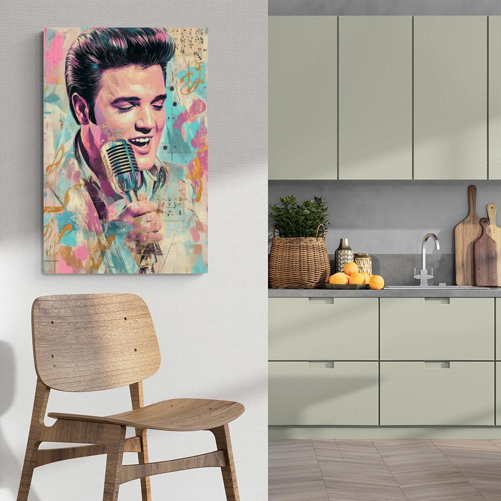 Elvis Presley dans un intérieur