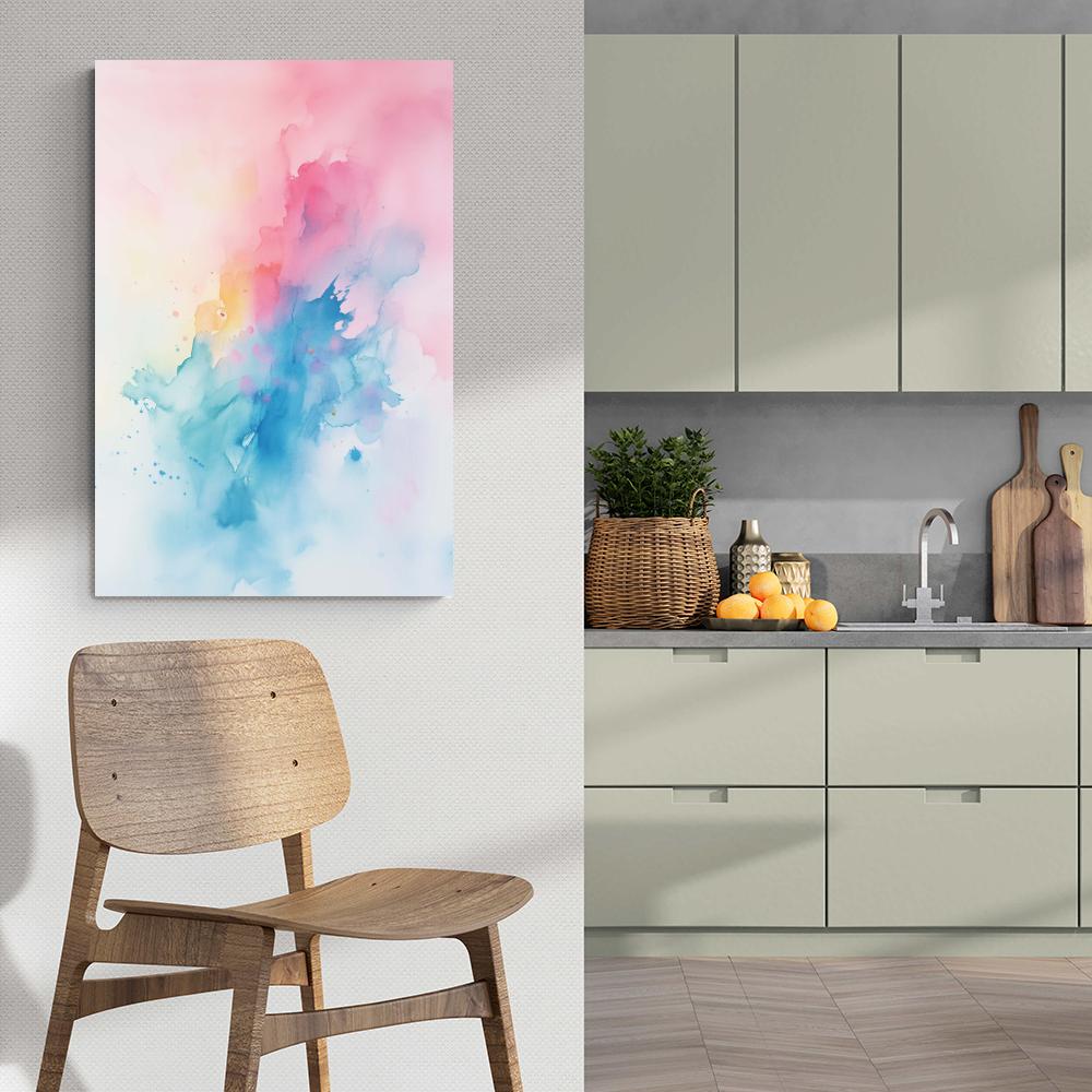 Aquarelle Éclaboussure dans un intérieur