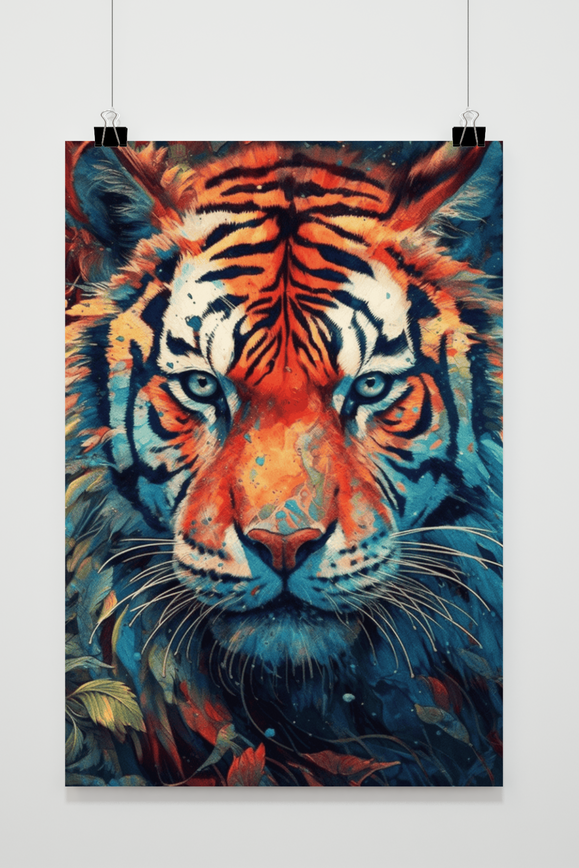 Póster Tigre Colorido de 25 Artstreet
