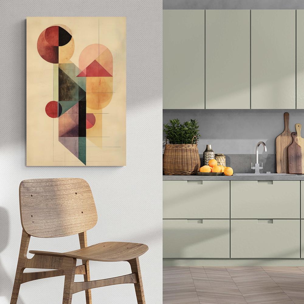 Formes Géométriques Colorées dans un intérieur