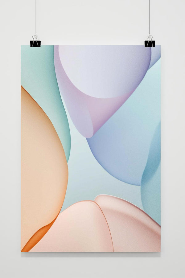 Abstract Groen Oranje poster