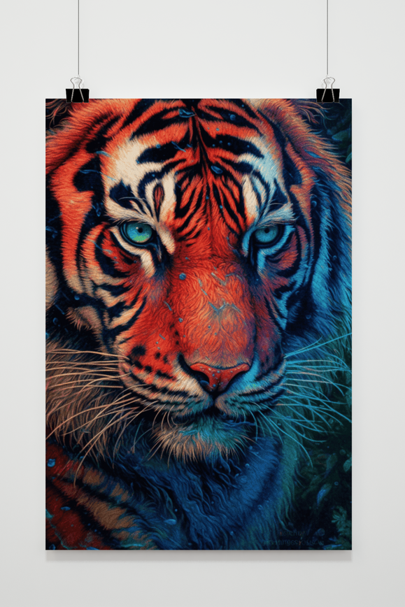 Póster Tigre de Colores de 25 Artstreet