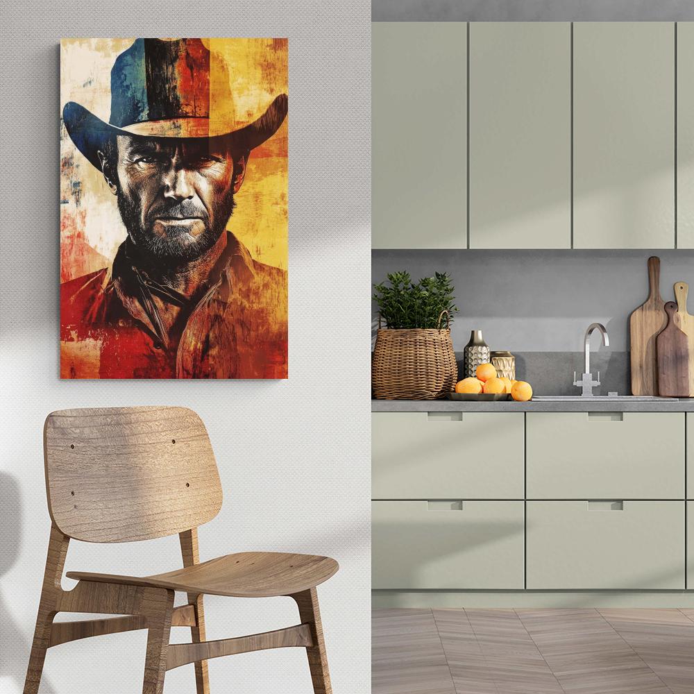 Clint Eastwood dans un intérieur