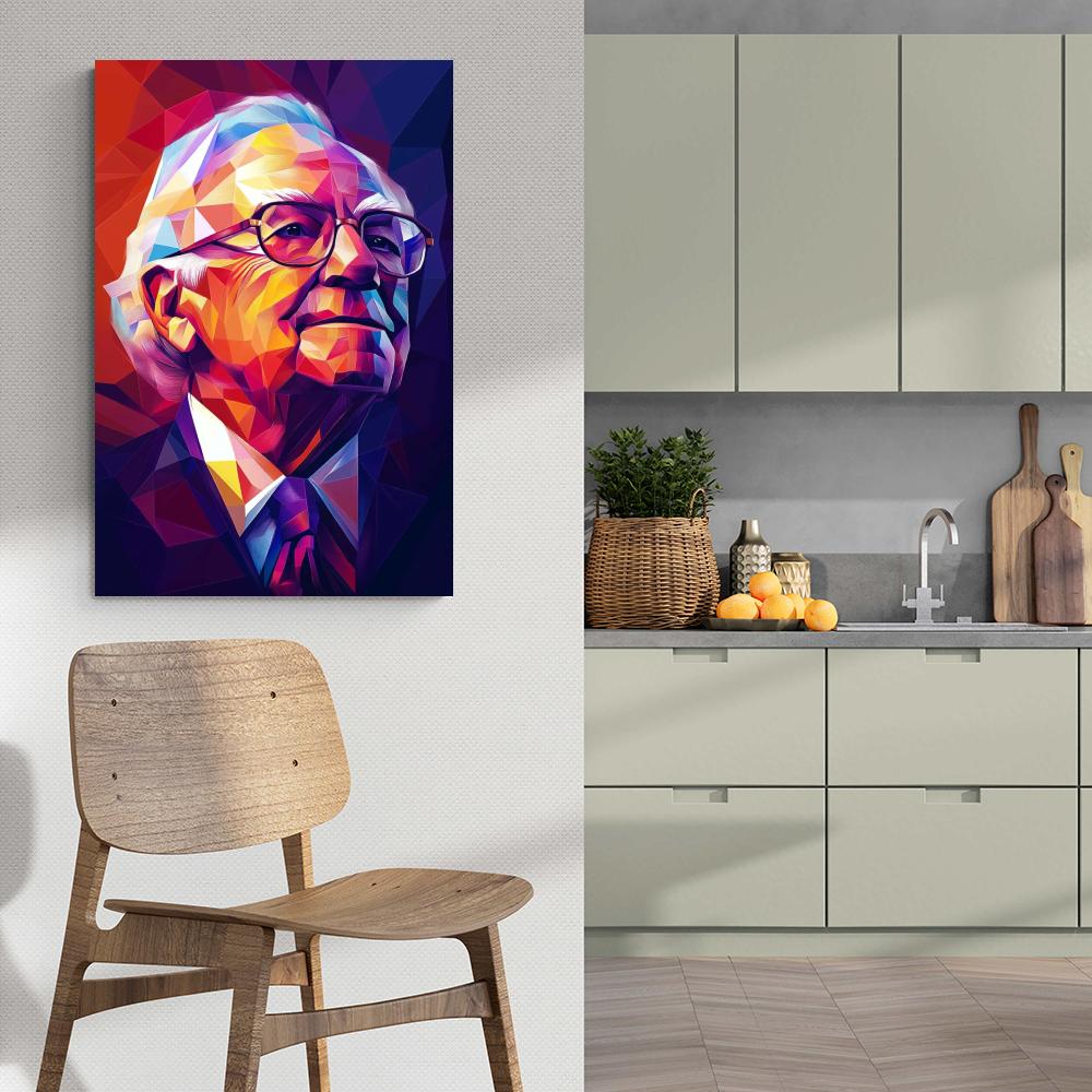 Warren Buffett dans un intérieur
