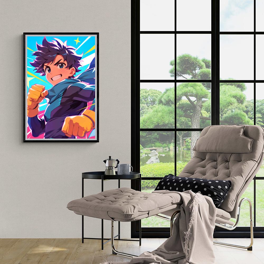 Anime Enfant Héros dans un intérieur