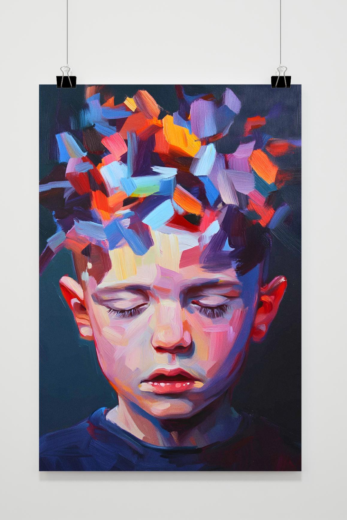 Affiche Garçon Autiste de 25 Artstreet