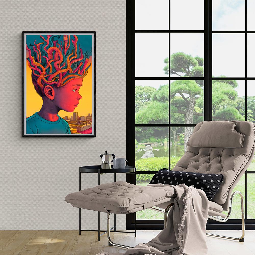 Art Autisme dans un intérieur