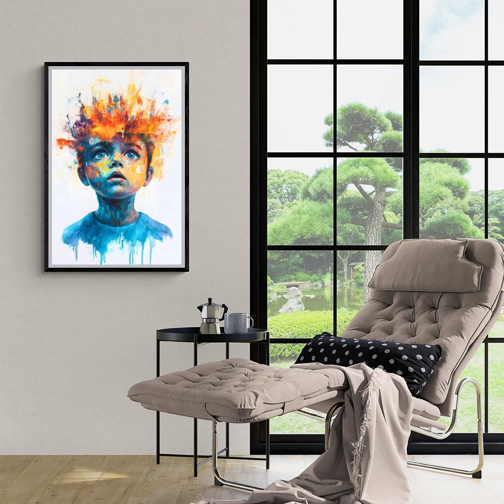 Enfant Autisme dans un intérieur