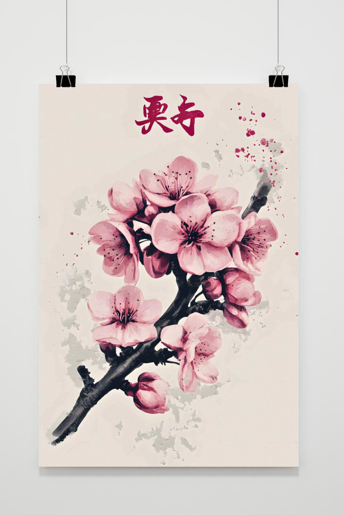 Affiche Cerisier en Fleurs de 25 Artstreet