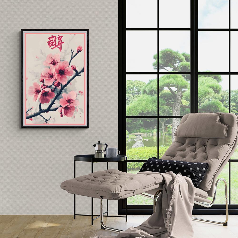 Fleur de Cerisier Rose dans un intérieur