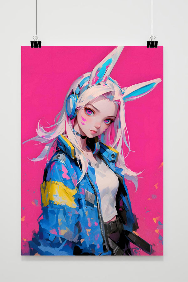 Kaninchenmädchen Poster