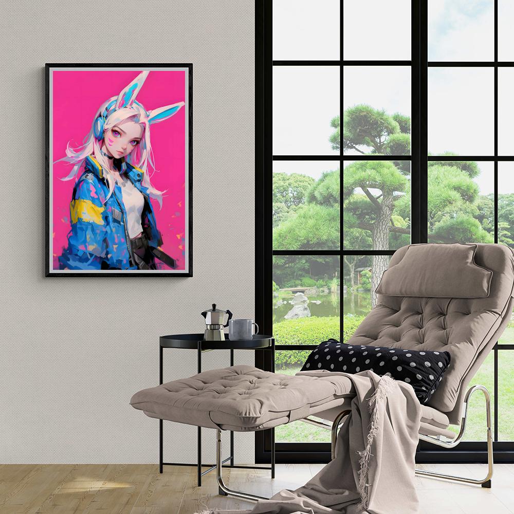 Fille Lapin dans un intérieur