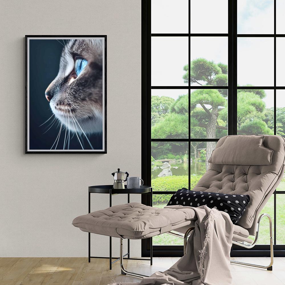 Chat Gros Plan dans un intérieur