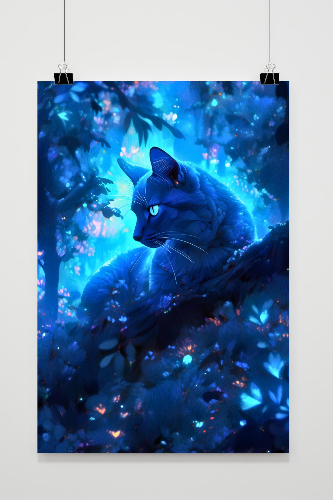 Affiche Chat Forêt de 25 Artstreet