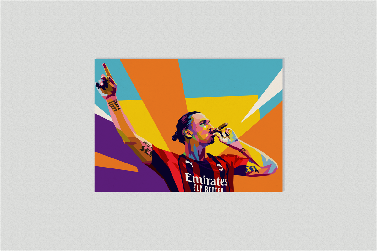 Zlatan Ibrahimovic Pop Art en un interior