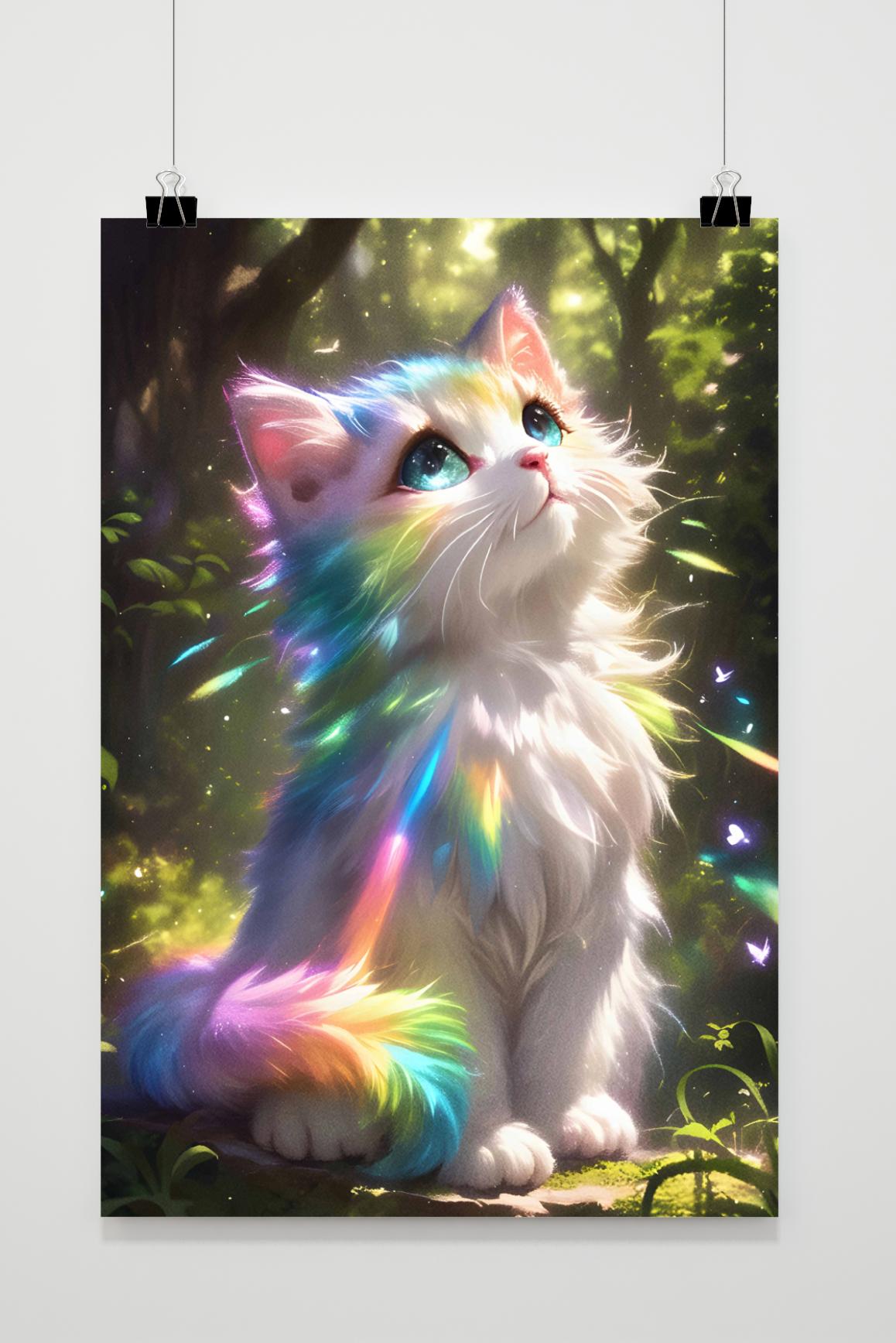 Affiche Chat Coloré de 25 Artstreet