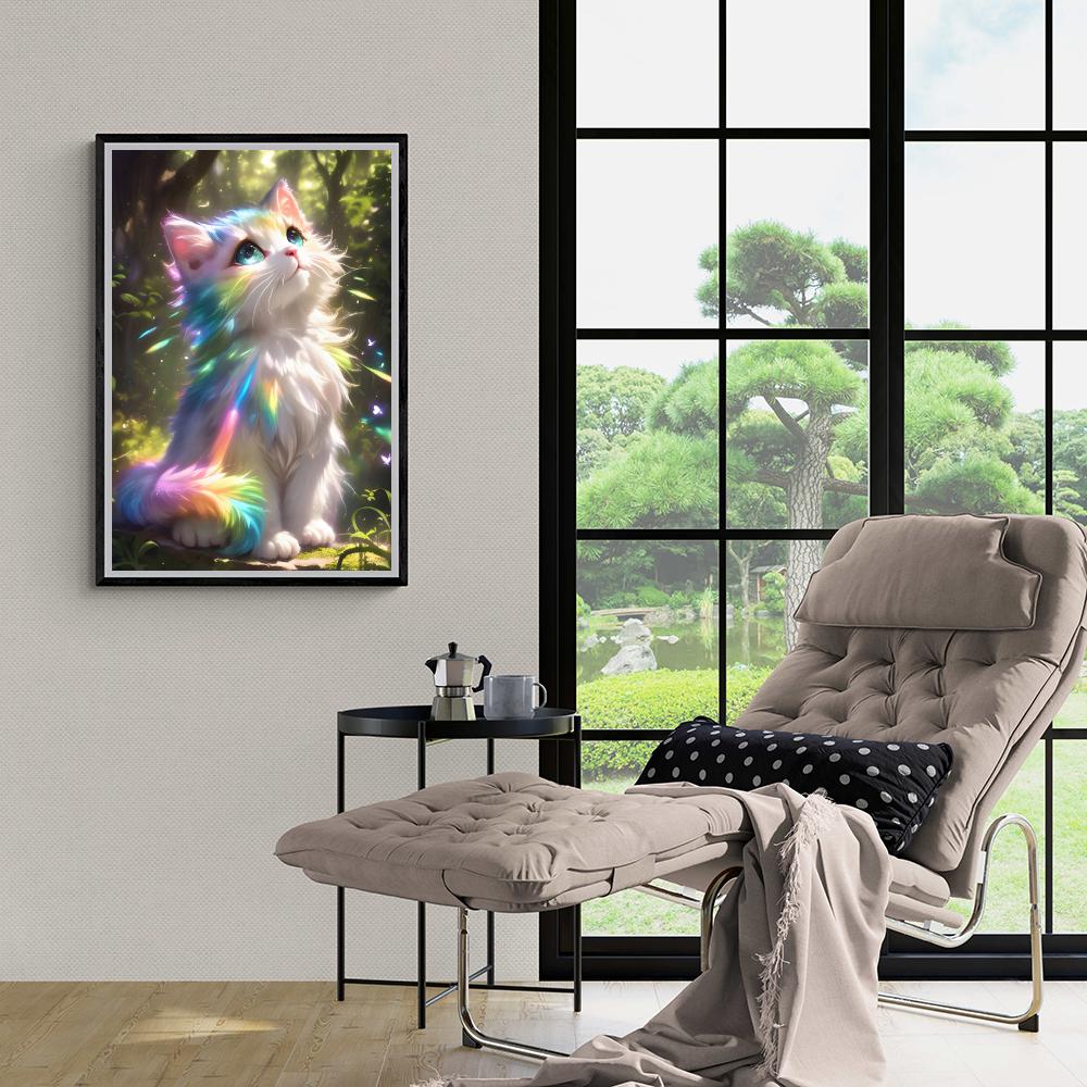 Chat Coloré dans un intérieur