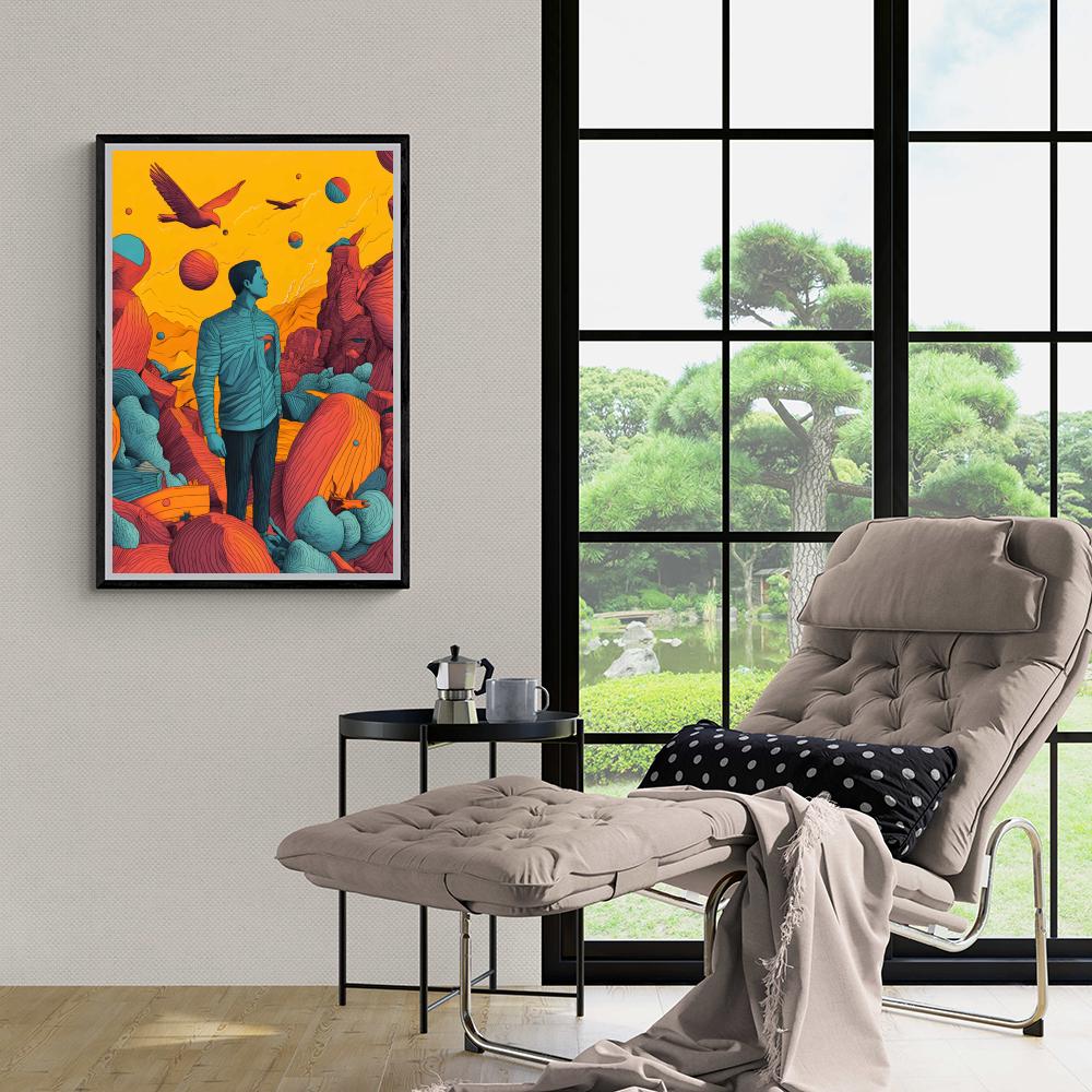 Homme Nature dans un intérieur