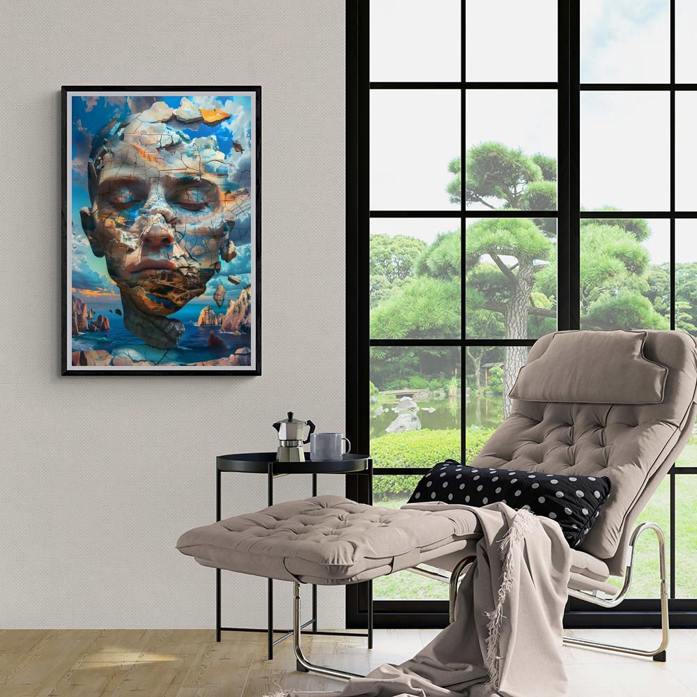Portrait Fissuré Mer dans un intérieur