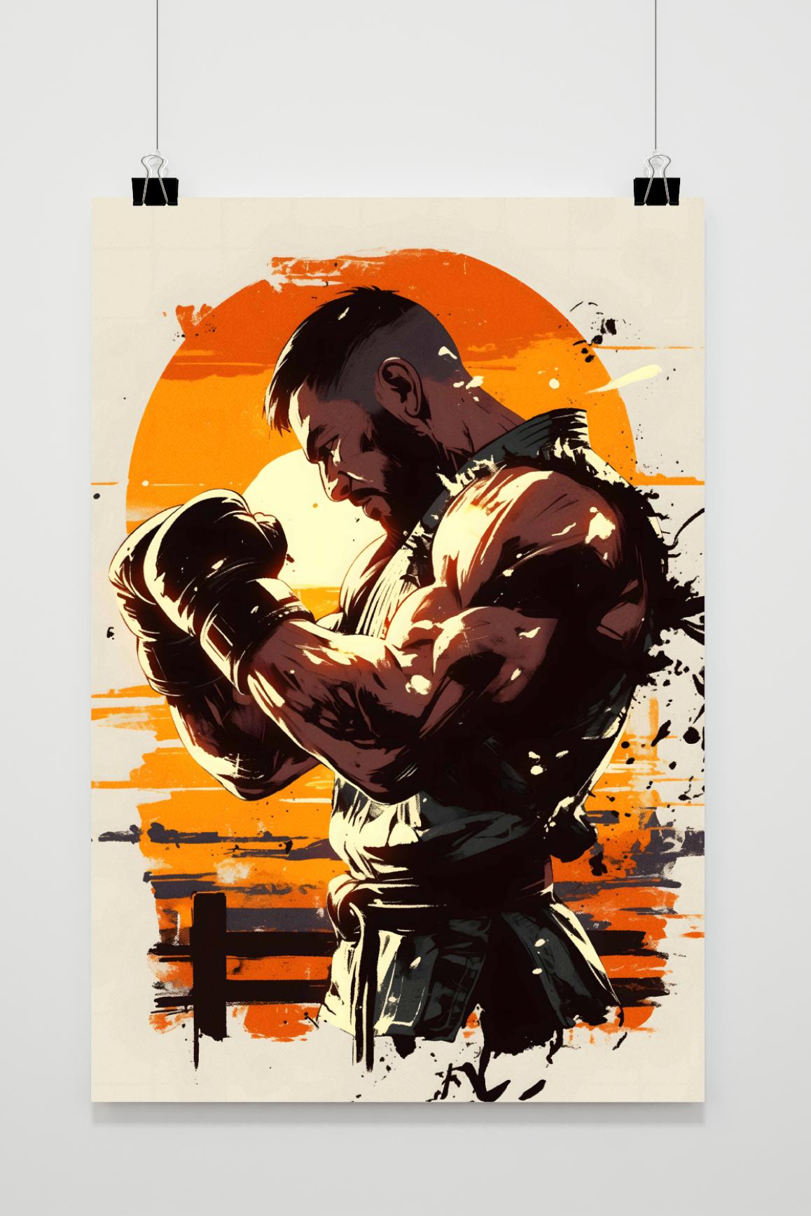 Affiche Boxeur Combattant de 25 Artstreet