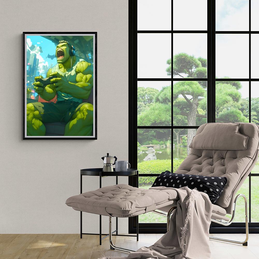 Hulk en un interior