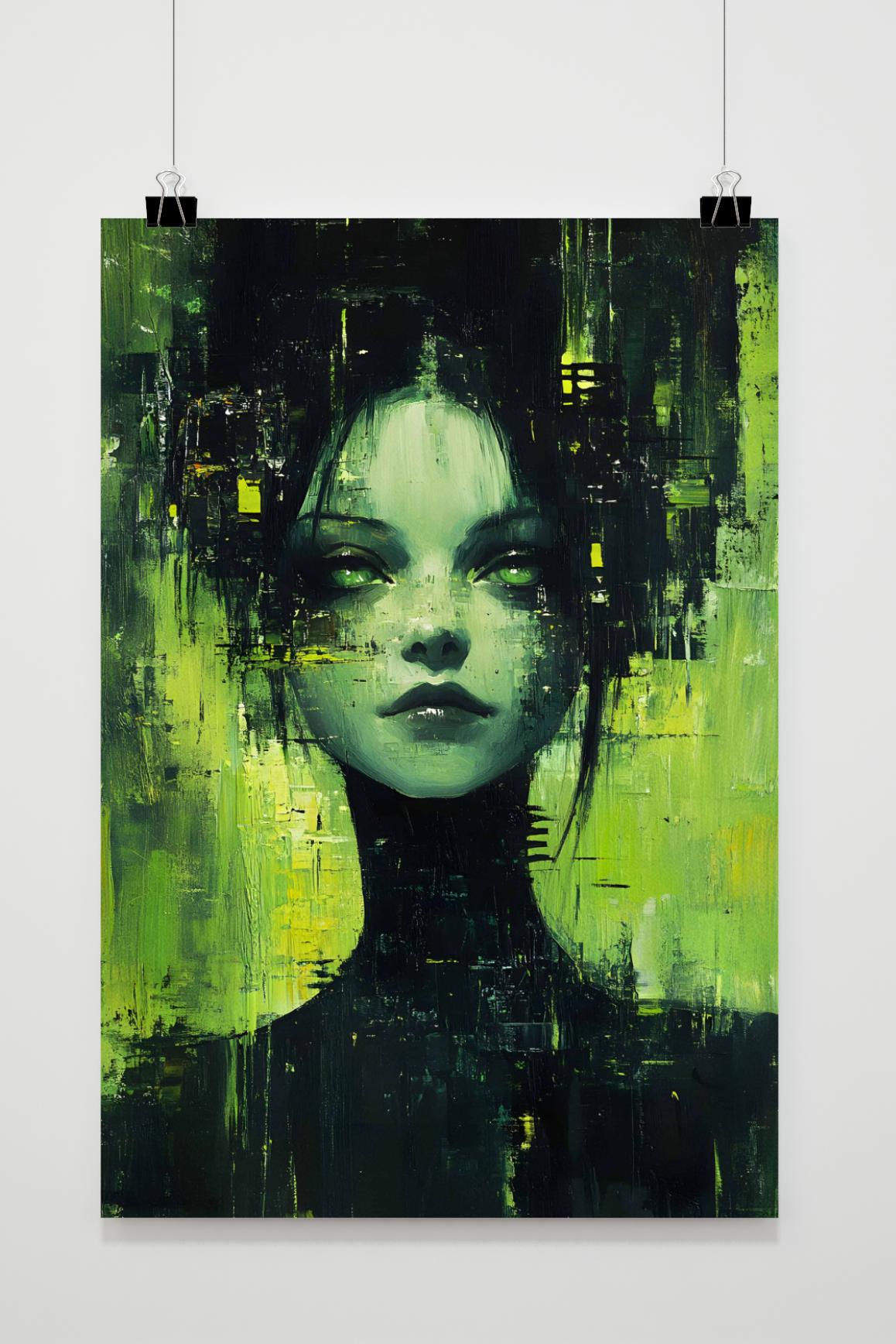 Affiche Femme Verte de 25 Artstreet