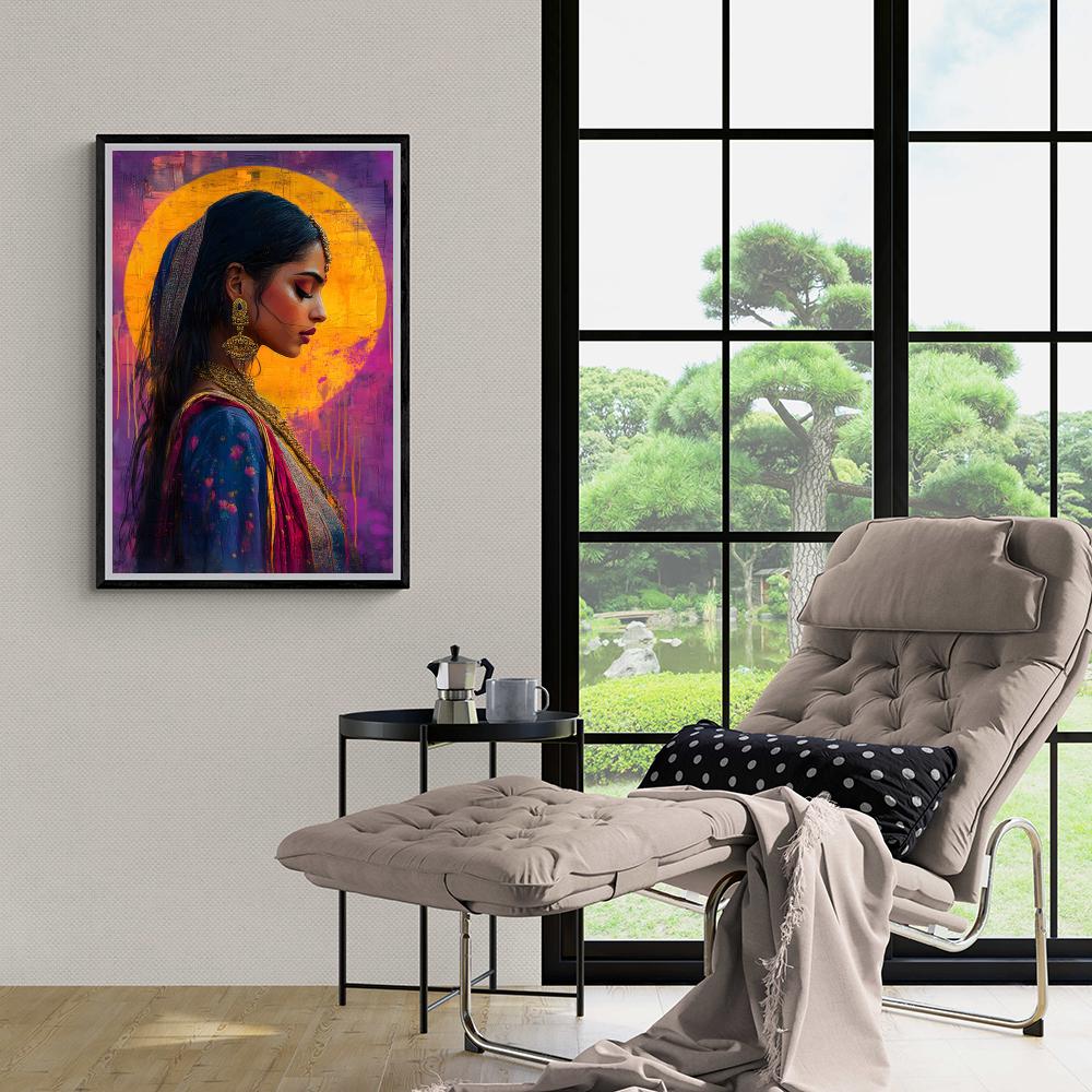 Dame Indienne dans un intérieur