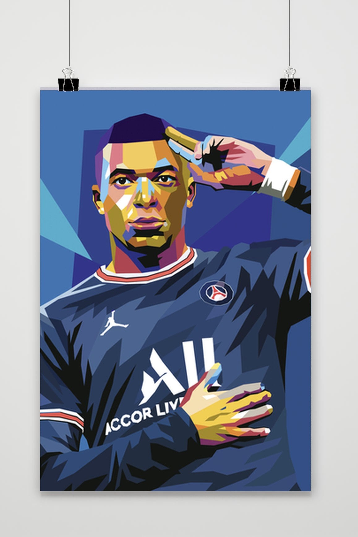 Kylian Mbappe Pop Art poster