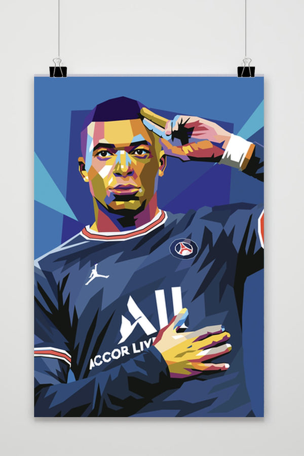 Affiche Kylian Mbappe Pop Art