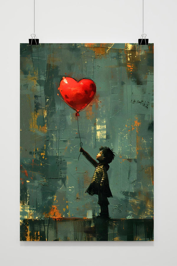 Herzballon Poster