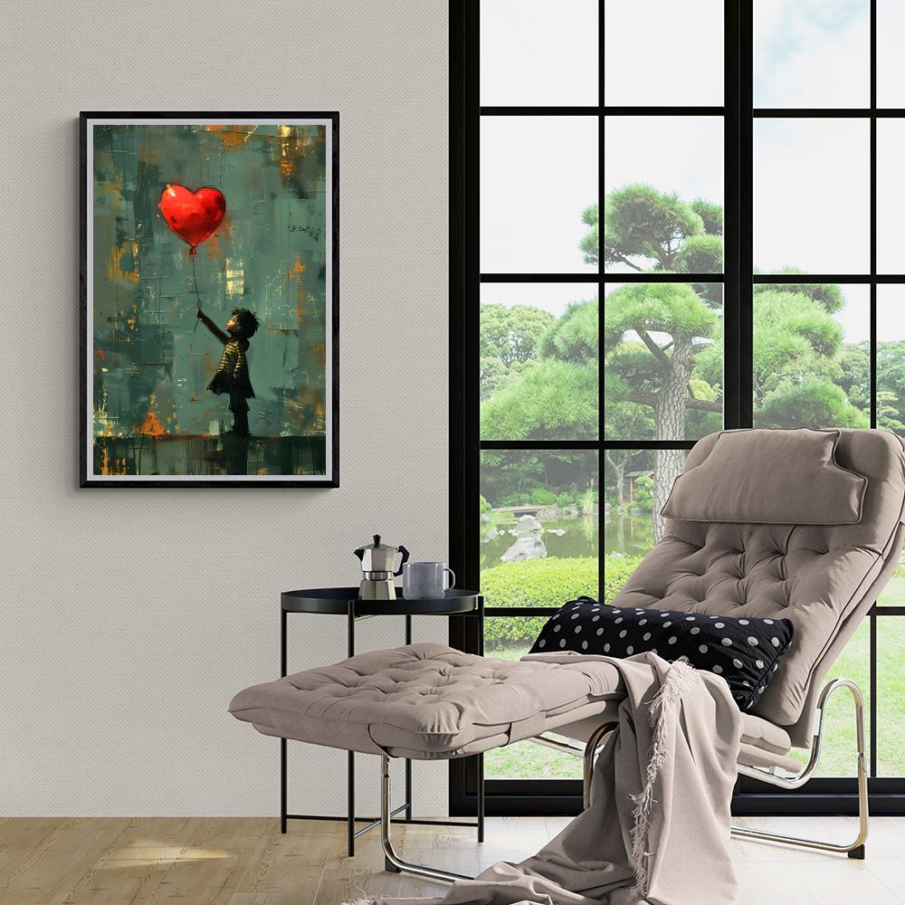 Ballon Cœur dans un intérieur
