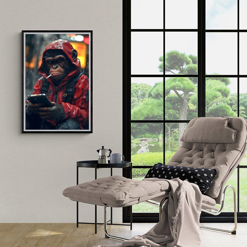 Singe Cool dans un intérieur