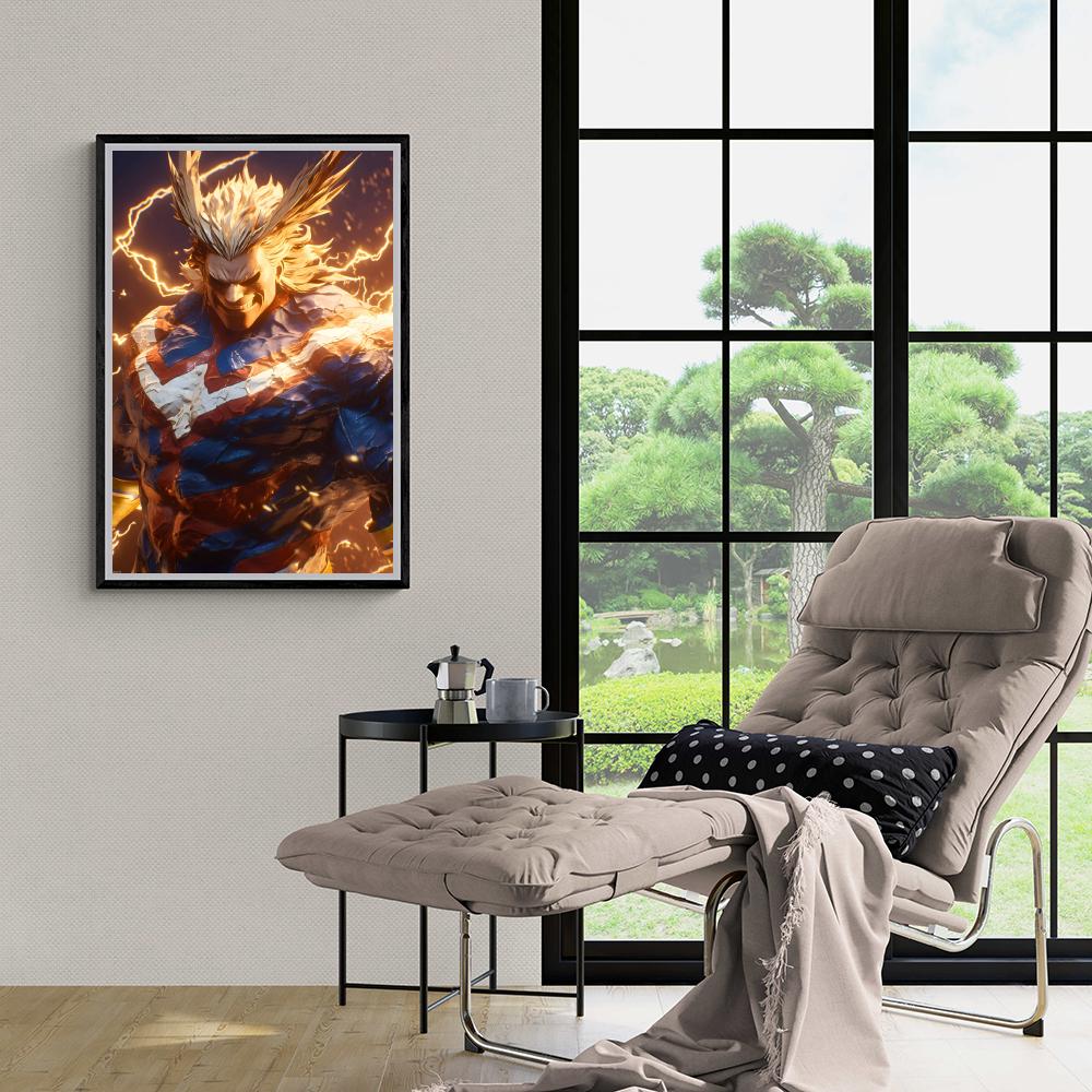 All Might en un interior