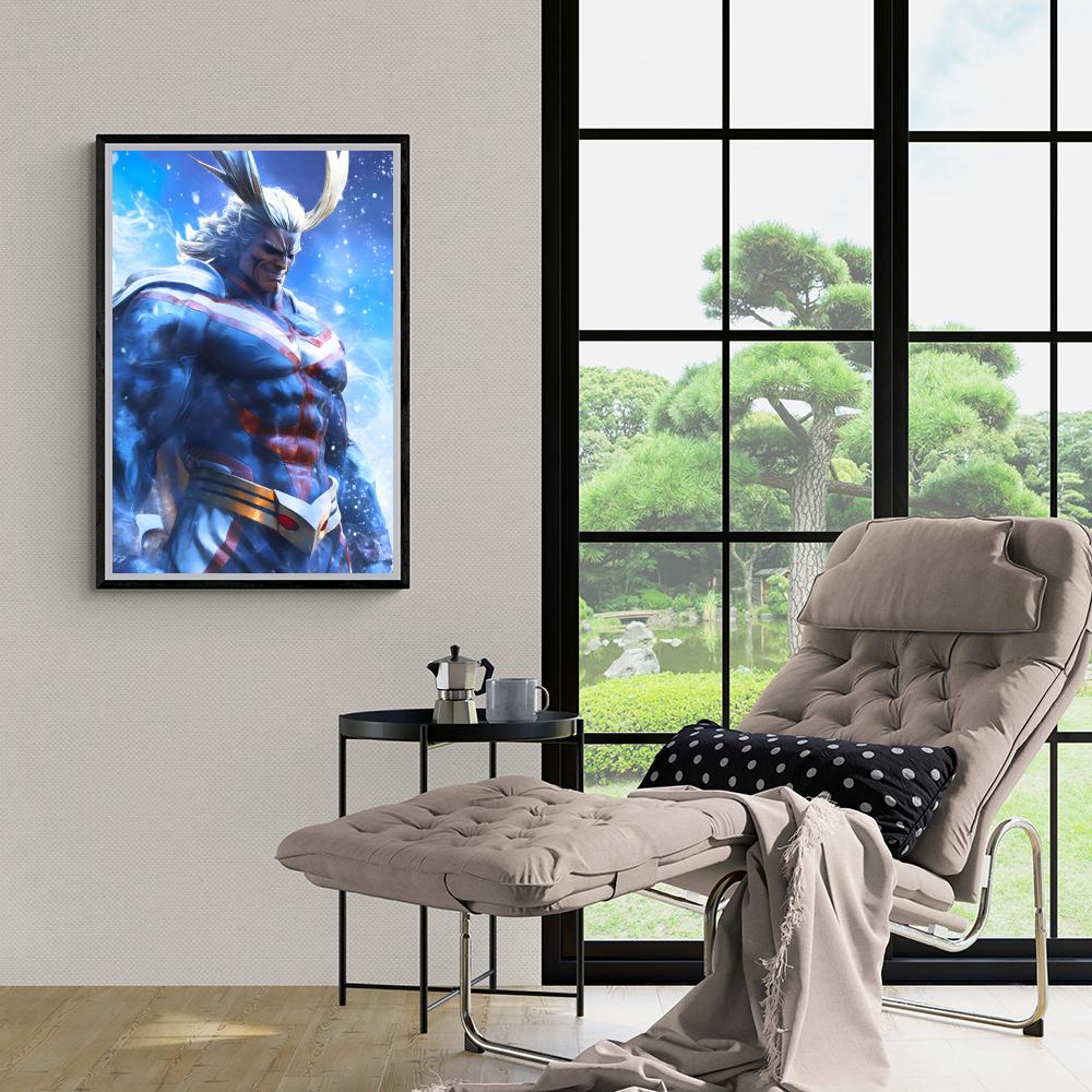 All Might dans un intérieur