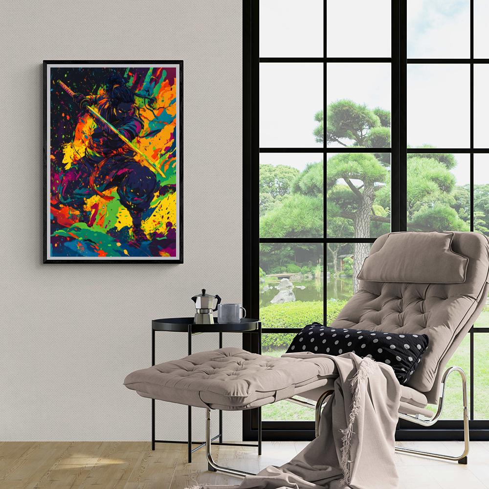 Samouraï Neon dans un intérieur