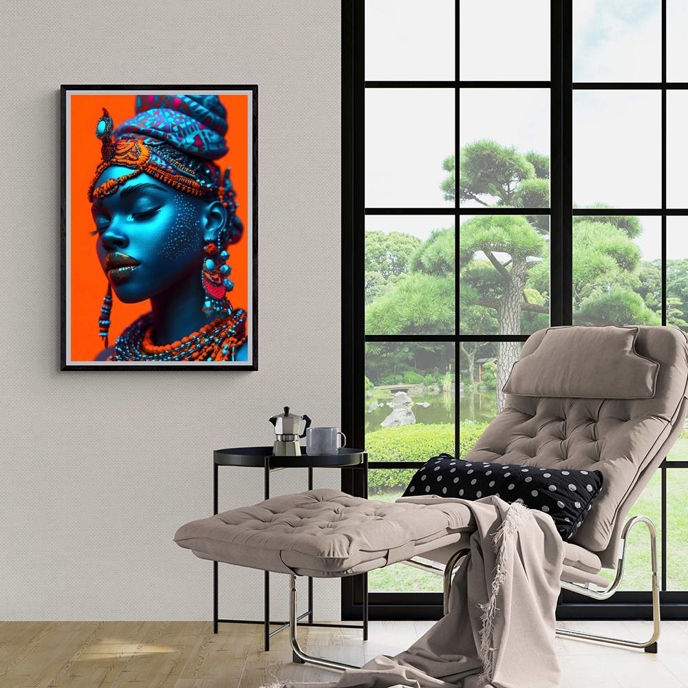 Blauw Oranje Portret