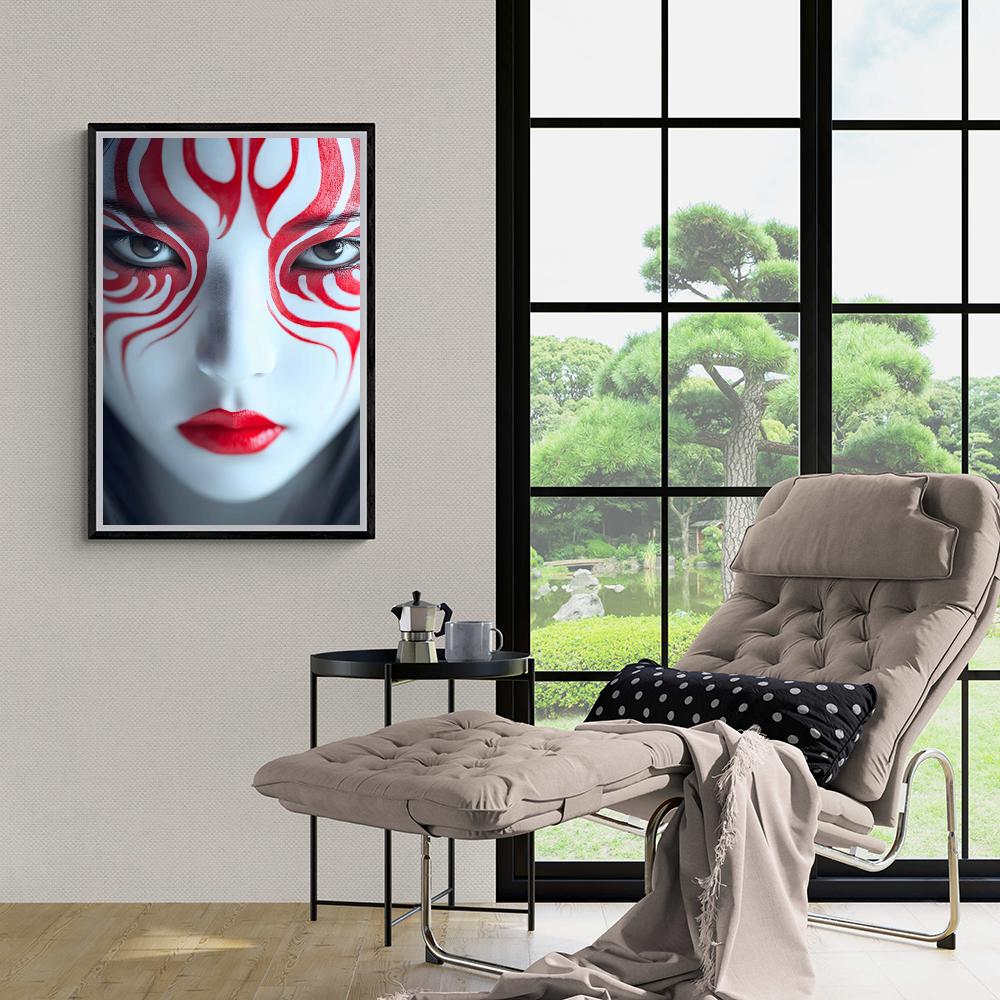 Visage Oriental dans un intérieur