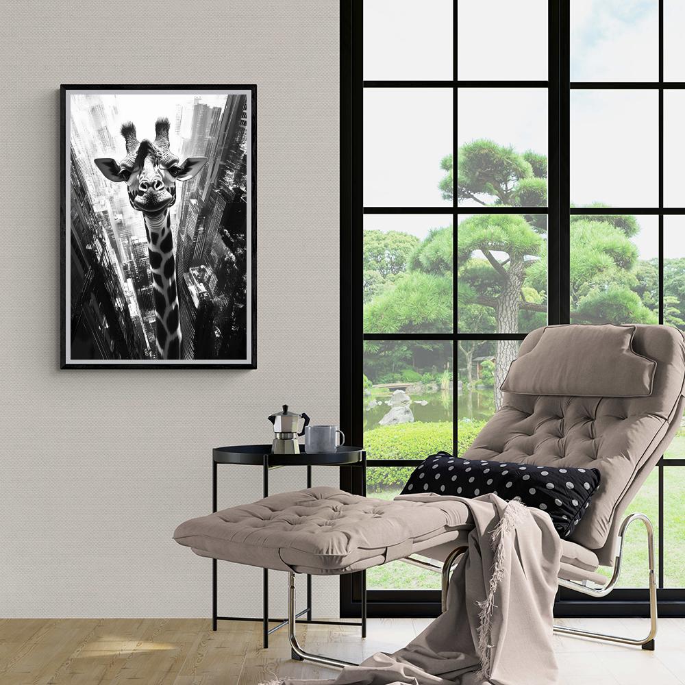 Girafe dans un intérieur