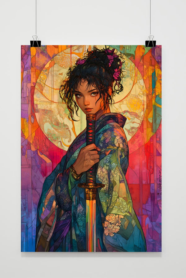 Colourful Samurai poster