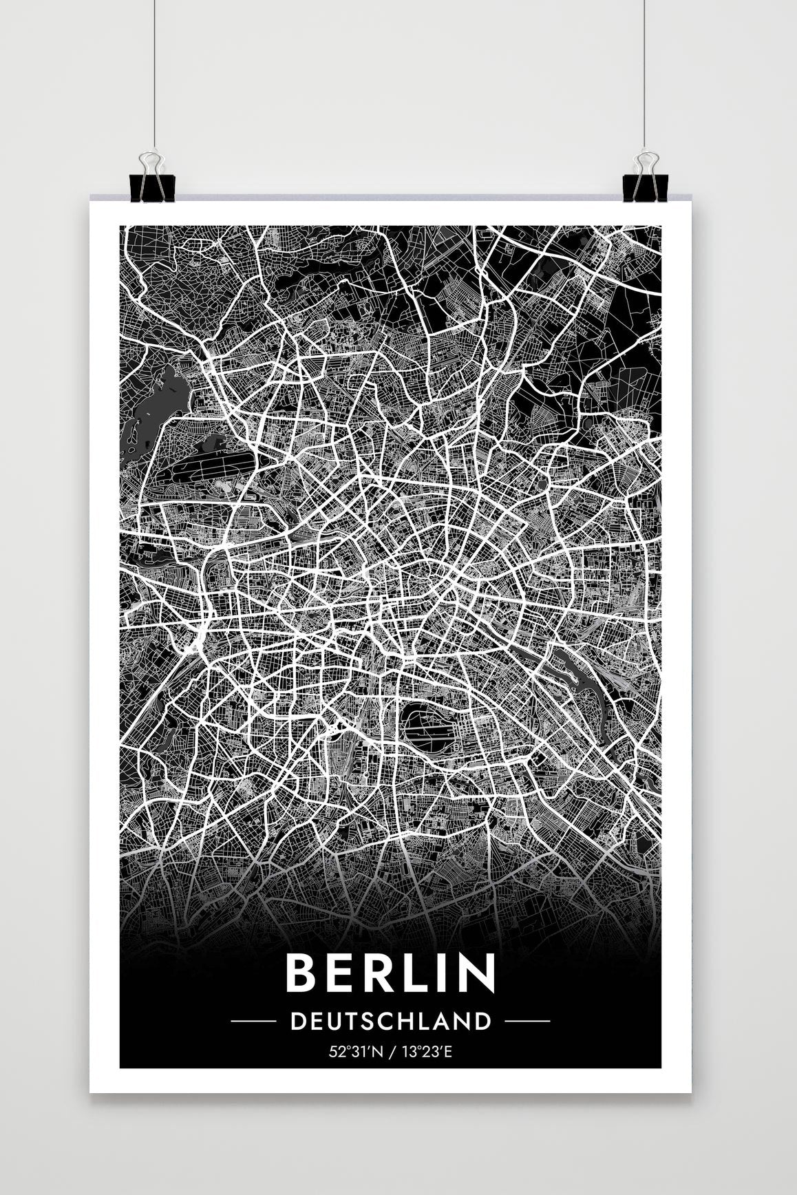 Affiche Berlijn Map de 25 Artstreet