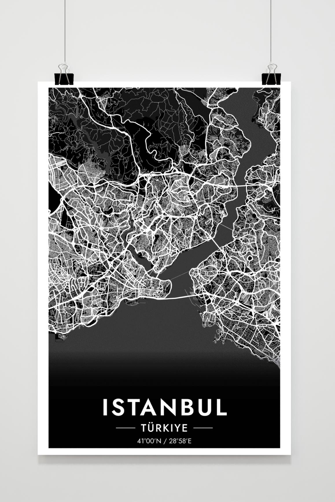 Istanbul Map dans un intérieur