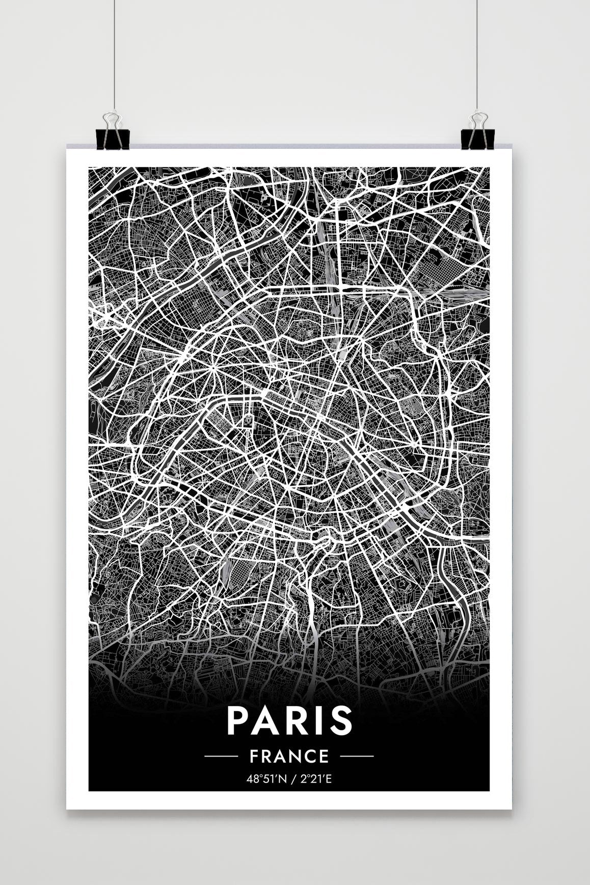 Póster Parijs Map de 25 Artstreet