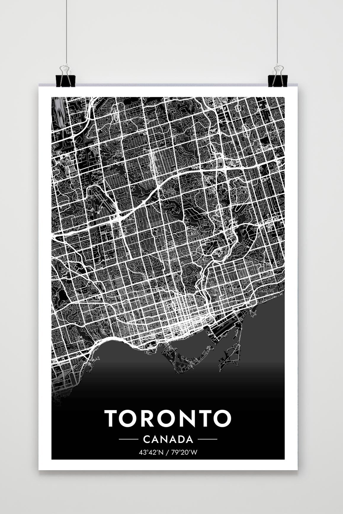 Affiche Carte de Toronto de 25 Artstreet