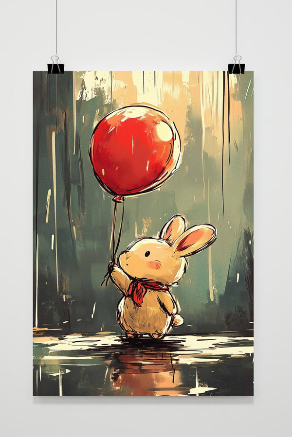 Konijn Ballon poster