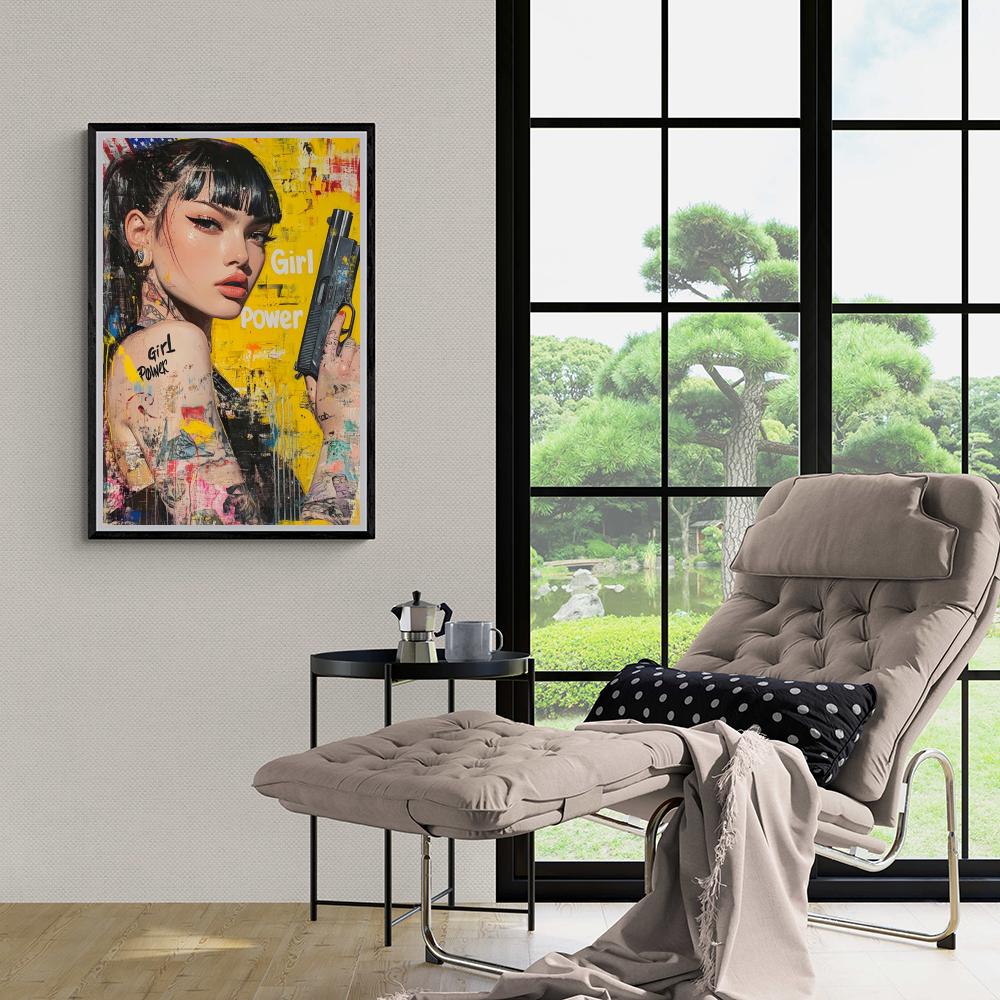 Girl Power dans un intérieur