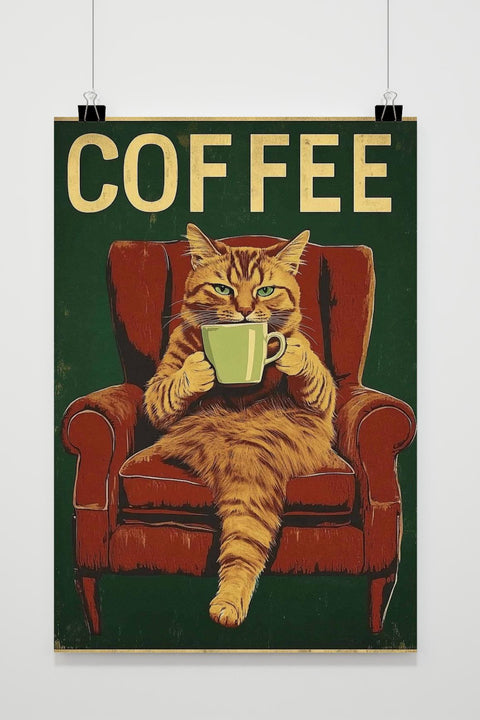 Coffee Katze Poster