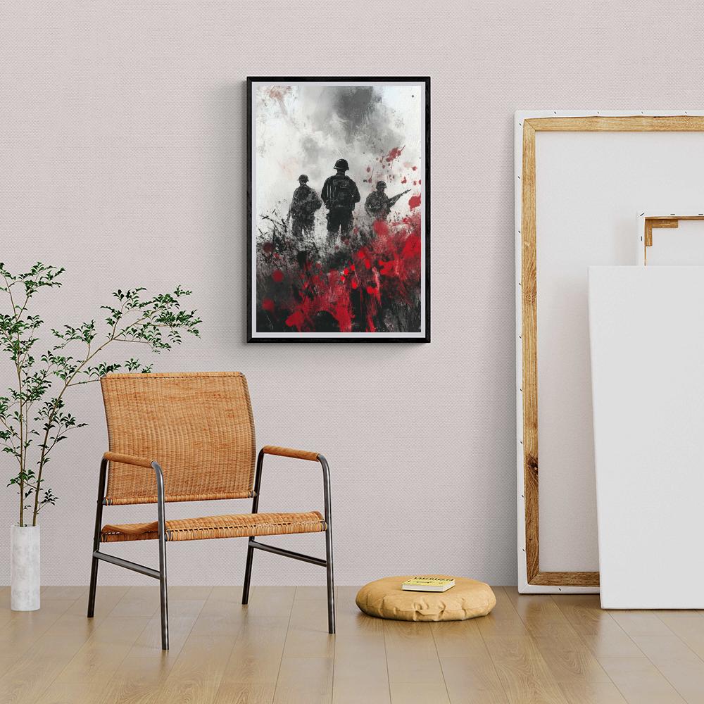 Soldats de Guerre dans un intérieur