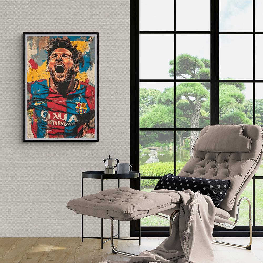 Lionel Messi dans un intérieur